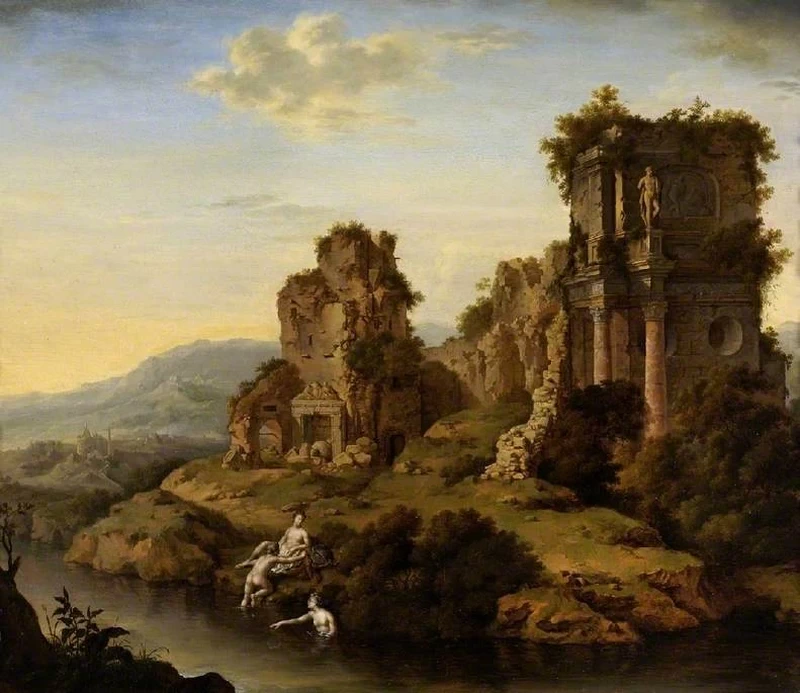 Paesaggio con rovine, ninfe al bagno - Fitzwilliam Museum, Cambridge